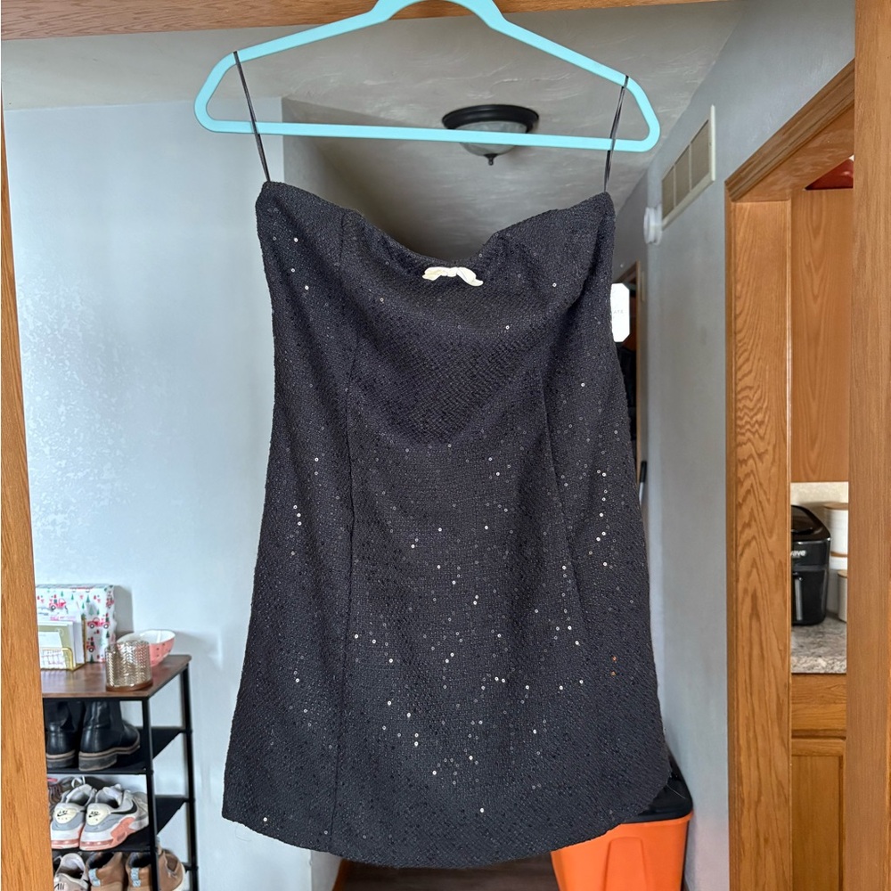Black Sequin Dress
